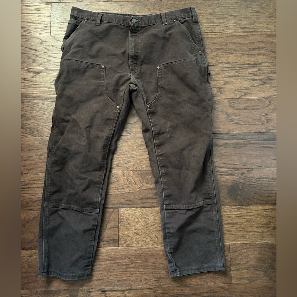 Carhart Double Knee Worn Brown Work Pants